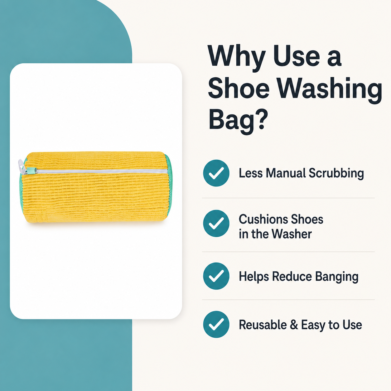 Chenille Shoe Laundry Bag | Footwear Protection For Machine Washing
