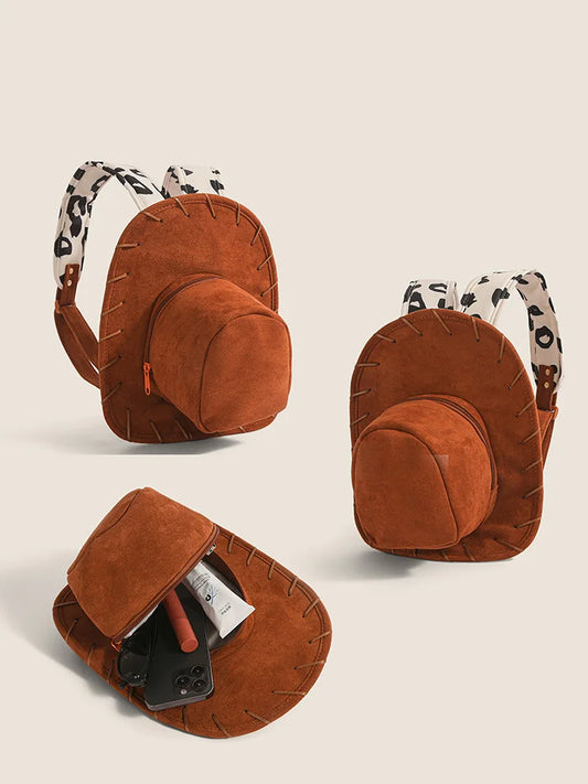 Western Cowgirl Hat Backpack – Compact Statement Bag with Adjustable Straps