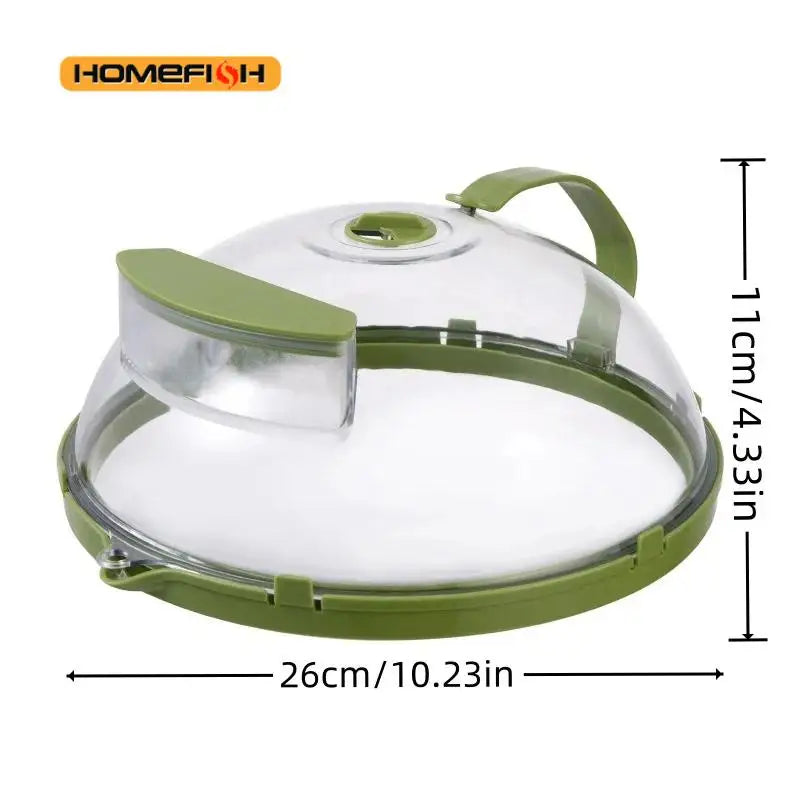 Microwave Food Splash Cover with Steam Release – BPA-Free Plastic, Easy Lift Handle