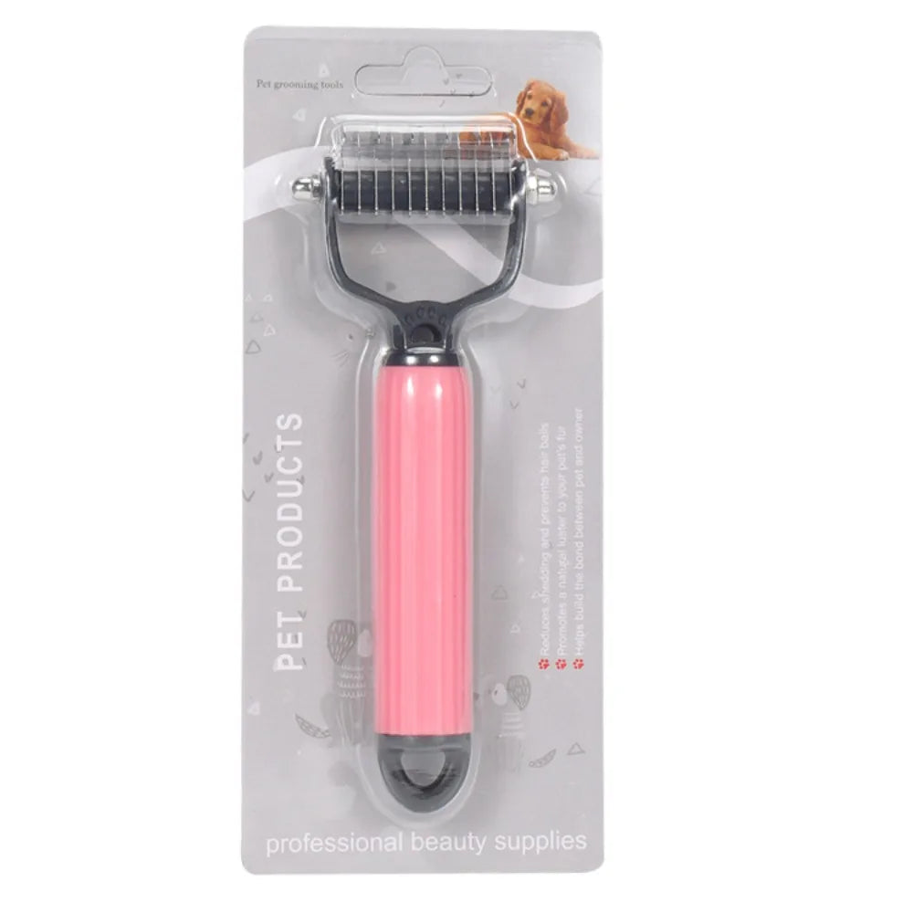 Universal Double Sided Stainless Steel Pet Detangling Comb for Dog Grooming Shedding Pet Hair Remover Easy Use Pet Accessories