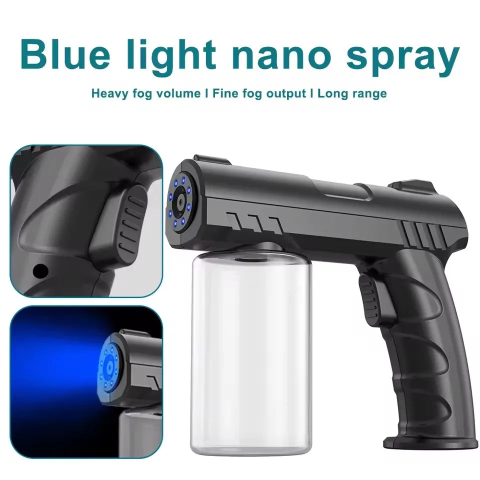 Pulverizador Nano Névoa Recarregável USB – Nebulizador Desinfetante sem Fio 300ml para Limpeza Doméstica e de Superfícies