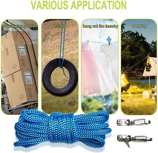 Retractable Tie Down Rope – Heavy-Duty Tensioner with Sturdy Hook, Secure & Quick