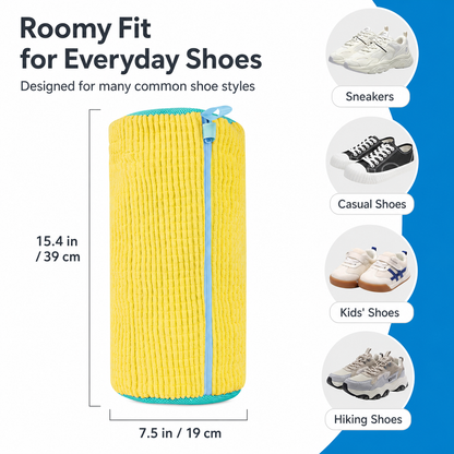 Chenille Shoe Laundry Bag | Footwear Protection For Machine Washing
