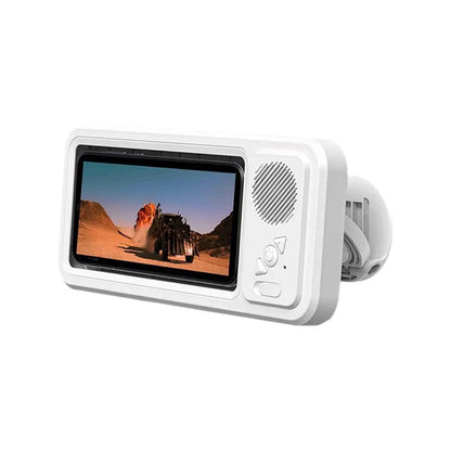 360-degree Bathroom Waterproof Phone Box Bluetooth Speaker Waterproof Anti-Fog Touch Screen Wall Mount Phone Holder For Shower
