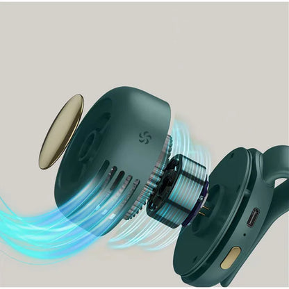 Portable Silent Mini Bladeless Fan Clip On, Small Fan Clip On For Shirt & Waist, Adjustable 3-speed Suspended Whirlwind Fans New