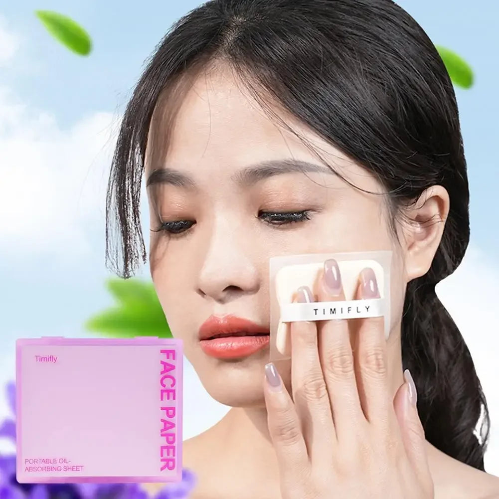 100Pcs Face Oil Absorbing Paper Protable Facial Control Wipes Oily Face Blotting Matting Tissue Makeup Facial Clean