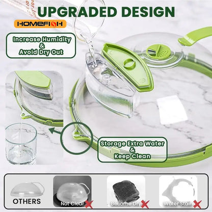 Microwave Food Splash Cover with Steam Release – BPA-Free Plastic, Easy Lift Handle