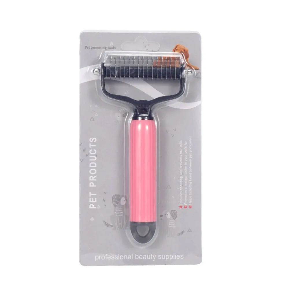 Universal Double Sided Stainless Steel Pet Detangling Comb for Dog Grooming Shedding Pet Hair Remover Easy Use Pet Accessories
