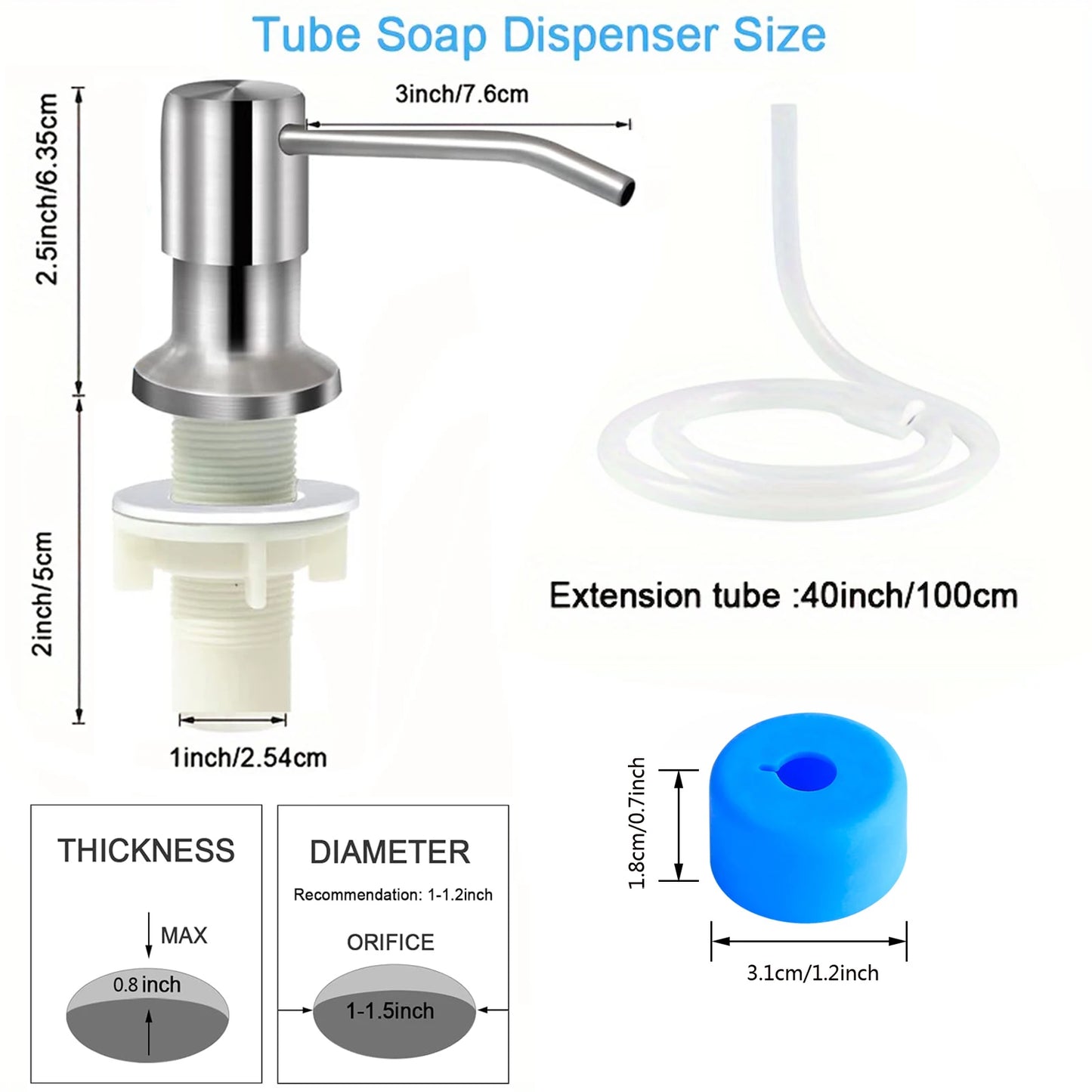 Kitchen Sink Long‑Hose Soap Pump✨