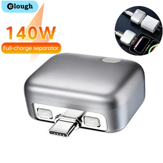 140W Smart Full Charge Separator Type-C Charging Adapter Overcharge protection Auto power-off  for Type-C devices