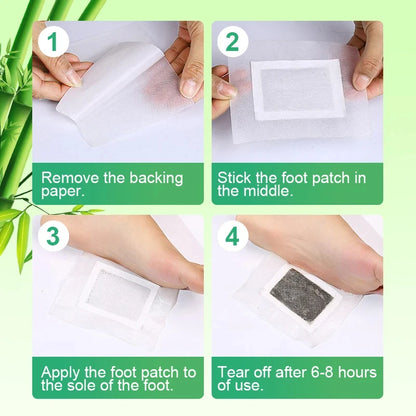 Overnight Foot Detox Patches with Bamboo Vinegar & Ginger – 30 Pcs, Easy to Use, Feel Refreshed by Little Giraffe Shop