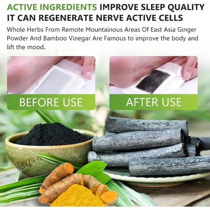 Foot Pads (30 PCS), Natural Bamboo Vinegar Ginger Powder Pad, 10 Count (Pack of 3)