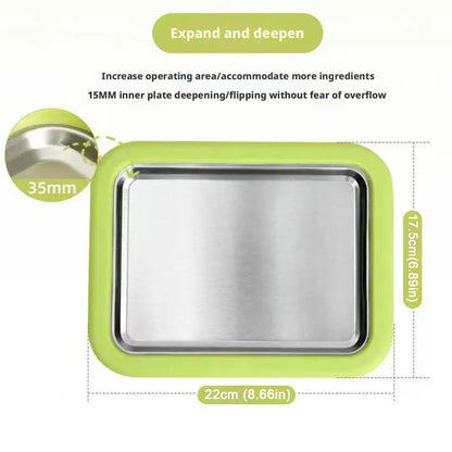 Ice Cream Roll Maker Portable Interactive 304 Stainless Steel DIY Sweet Spot Pan Cold Plate for Kids Birthday Home Family Sorbet
