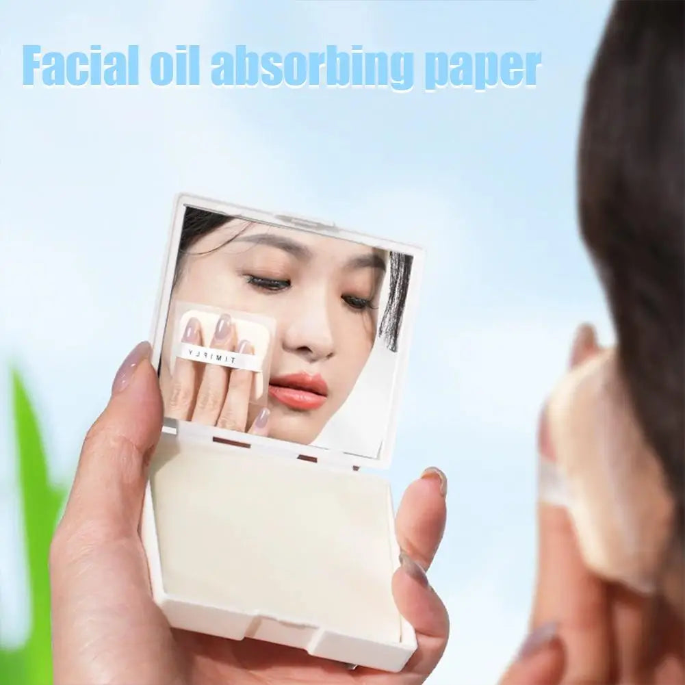 100Pcs Face Oil Absorbing Paper Protable Facial Control Wipes Oily Face Blotting Matting Tissue Makeup Facial Clean