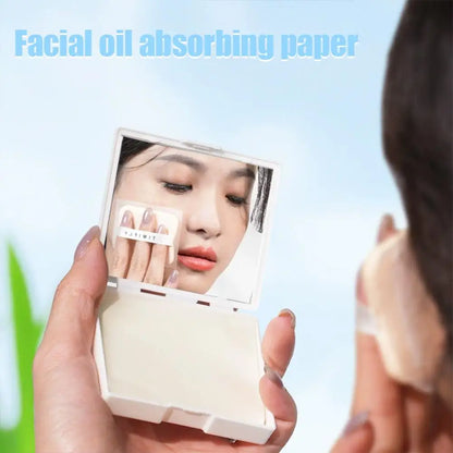100Pcs Face Oil Absorbing Paper Protable Facial Control Wipes Oily Face Blotting Matting Tissue Makeup Facial Clean