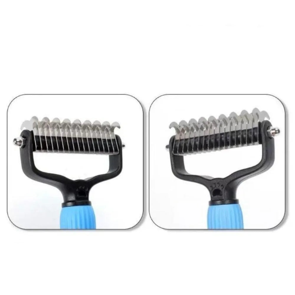 Universal Double Sided Stainless Steel Pet Detangling Comb for Dog Grooming Shedding Pet Hair Remover Easy Use Pet Accessories