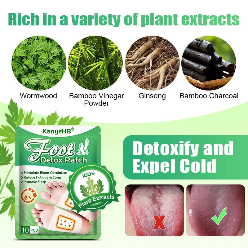 Overnight Foot Detox Patches with Bamboo Vinegar & Ginger – 30 Pcs, Easy to Use, Feel Refreshed by Little Giraffe Shop
