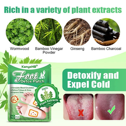 Overnight Foot Detox Patches with Bamboo Vinegar & Ginger – 30 Pcs, Easy to Use, Feel Refreshed by Little Giraffe Shop