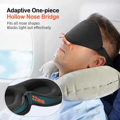 The Ultimate Travel Sleep Mask – Memory Foam, Adjustable Strap, 100% Blackout for Home, Plane & Office by Little Giraffe Shop