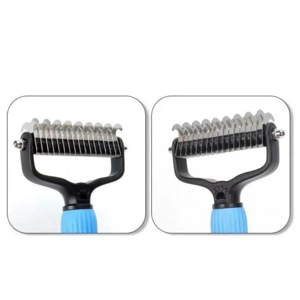 Universal Double Sided Stainless Steel Pet Detangling Comb for Dog Grooming Shedding Pet Hair Remover Easy Use Pet Accessories