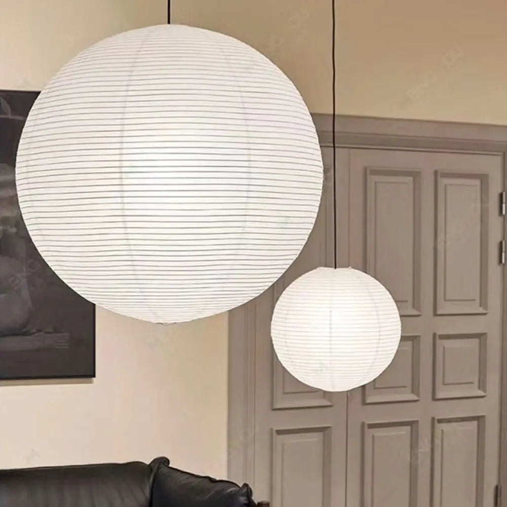 Japanese‑Inspired Round Paper Pendant Lamp 🏮