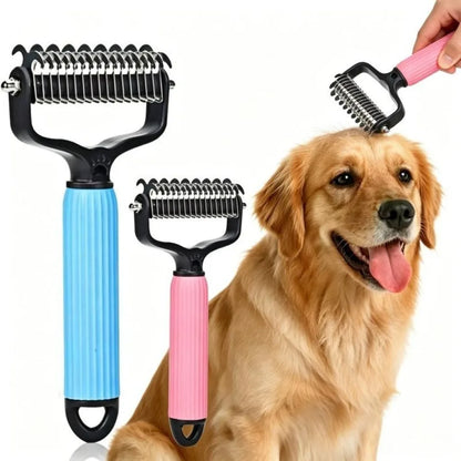 Universal Double Sided Stainless Steel Pet Detangling Comb for Dog Grooming Shedding Pet Hair Remover Easy Use Pet Accessories