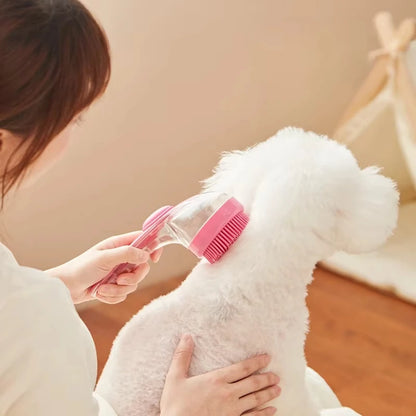 Pet Bathing Brush Long Handle Dog Cleaning Brush Soft Silicone Pet Grooming Comb for Cats Dogs Cat Massage Brush Pet Supplies
