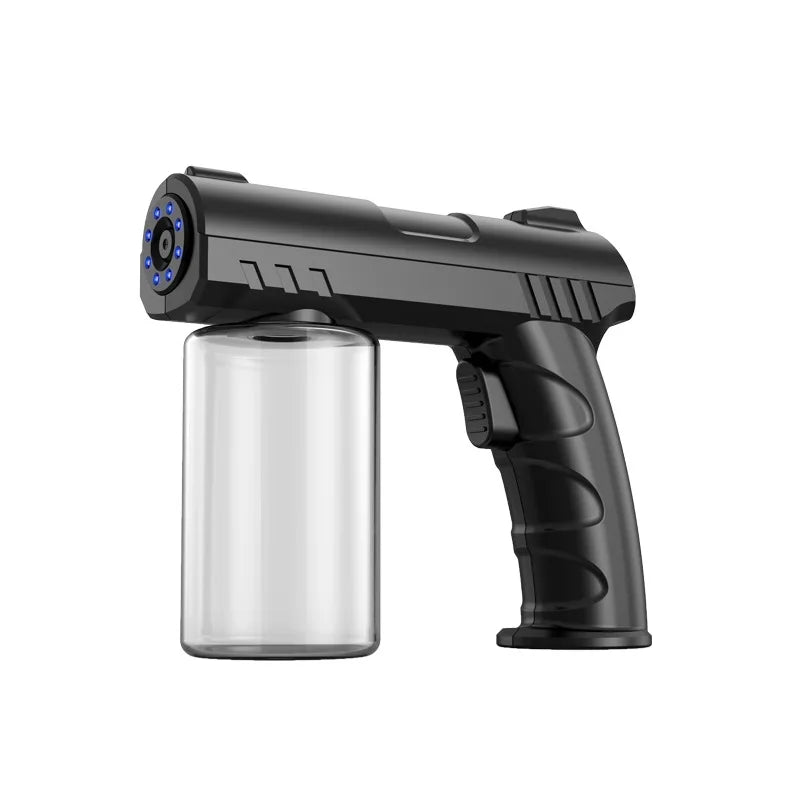 Blue Light Nano Hairspray 300ML USB Rechargeable Barber Sprayer Bottle Wireless Steam Gun for Grooming & Styling Tools