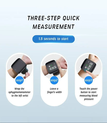 English/ Russian / Arabic / Spanish Voice Broadcast Tonometer BP Monitor New Touch LED Rechargeable Wrist Blood Pressure Monitor