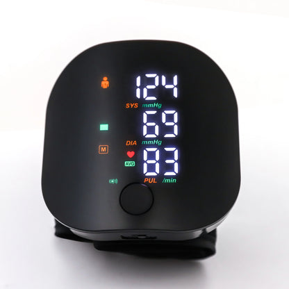 English/ Russian / Arabic / Spanish Voice Broadcast Tonometer BP Monitor New Touch LED Rechargeable Wrist Blood Pressure Monitor