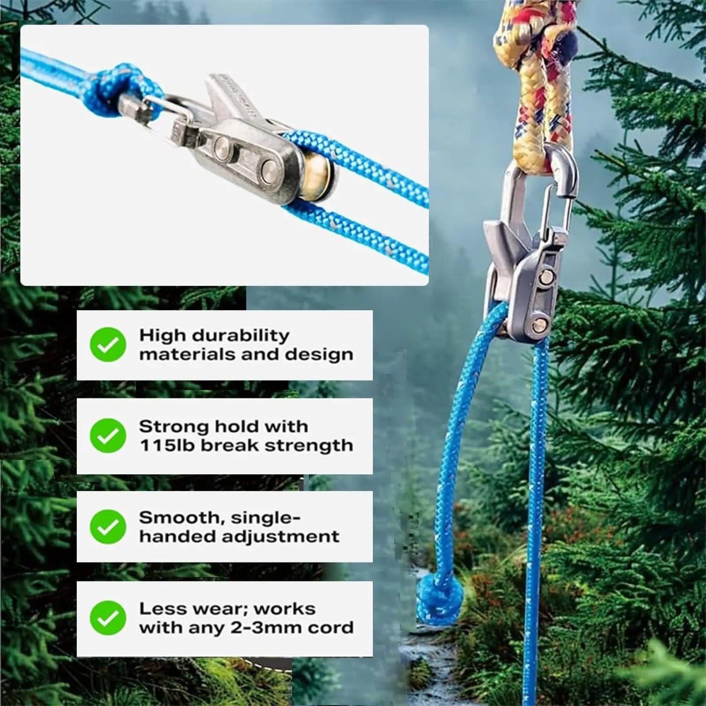 Retractable Tie Down Rope – Heavy-Duty Tensioner with Sturdy Hook, Secure & Quick by Little Giraffe Shop
