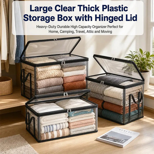 Transparent Visible And Foldable PVC Clothing Storage Box Dustproof Book And Toy Sorting Box Classroom Home Book Storage Box