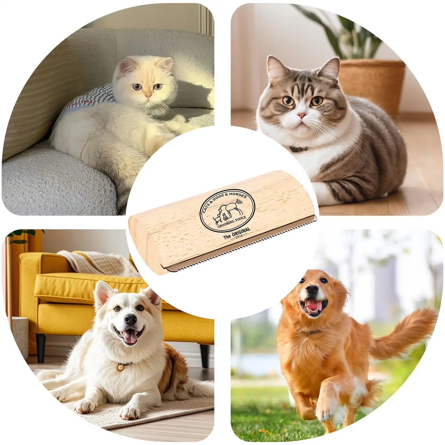 Dog Brush For Shedding Ergonomic Pet Grooming Undercoat Removal Brush For Short Medium Long Haired Pet Kittens Puppies Home