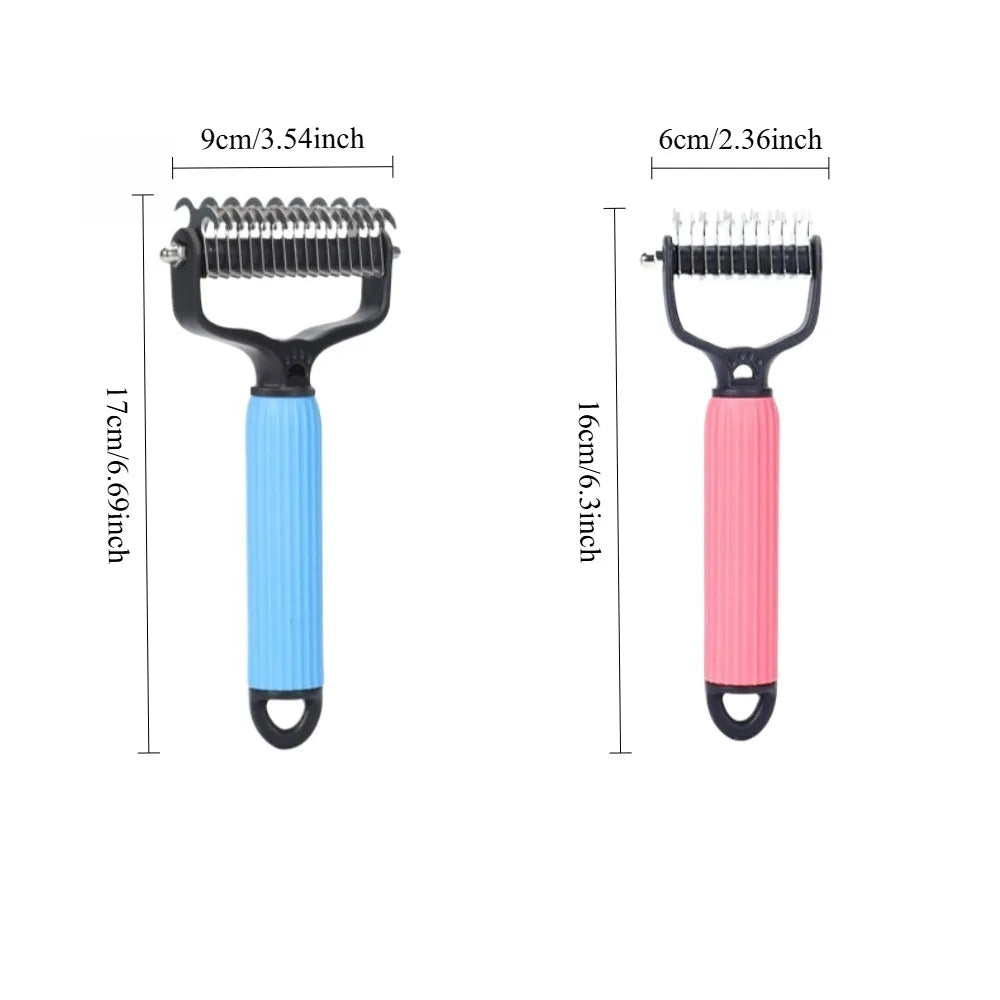 Universal Double Sided Stainless Steel Pet Detangling Comb for Dog Grooming Shedding Pet Hair Remover Easy Use Pet Accessories