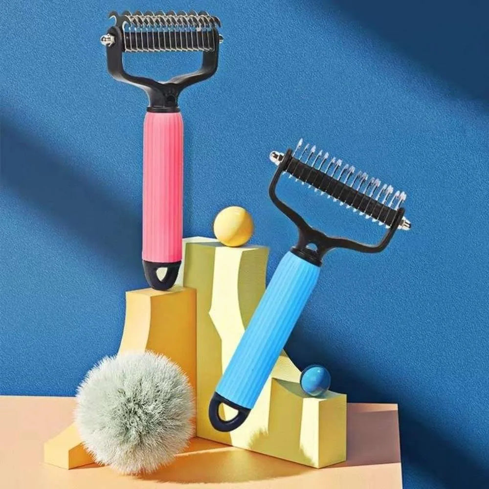 Universal Double Sided Stainless Steel Pet Detangling Comb for Dog Grooming Shedding Pet Hair Remover Easy Use Pet Accessories