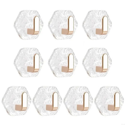 Clear Coat Hook Sturdy Sticky Hook Without Nails for Wardrobes Decoration B03E