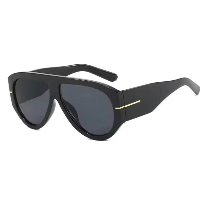 Y2K Oversized Shield Mask Sunglasses Women Futuristic Visor One-Piece Steampunk Big Frame Goggles Punk Shades Windproof Eyewear