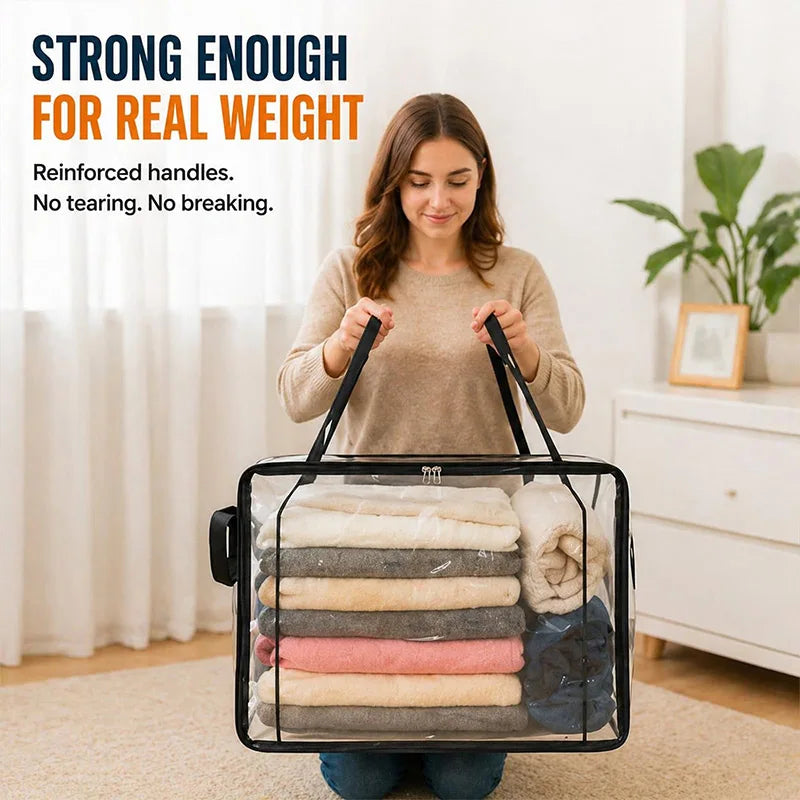 Transparent Visible And Foldable PVC Clothing Storage Box Dustproof Book And Toy Sorting Box Classroom Home Book Storage Box
