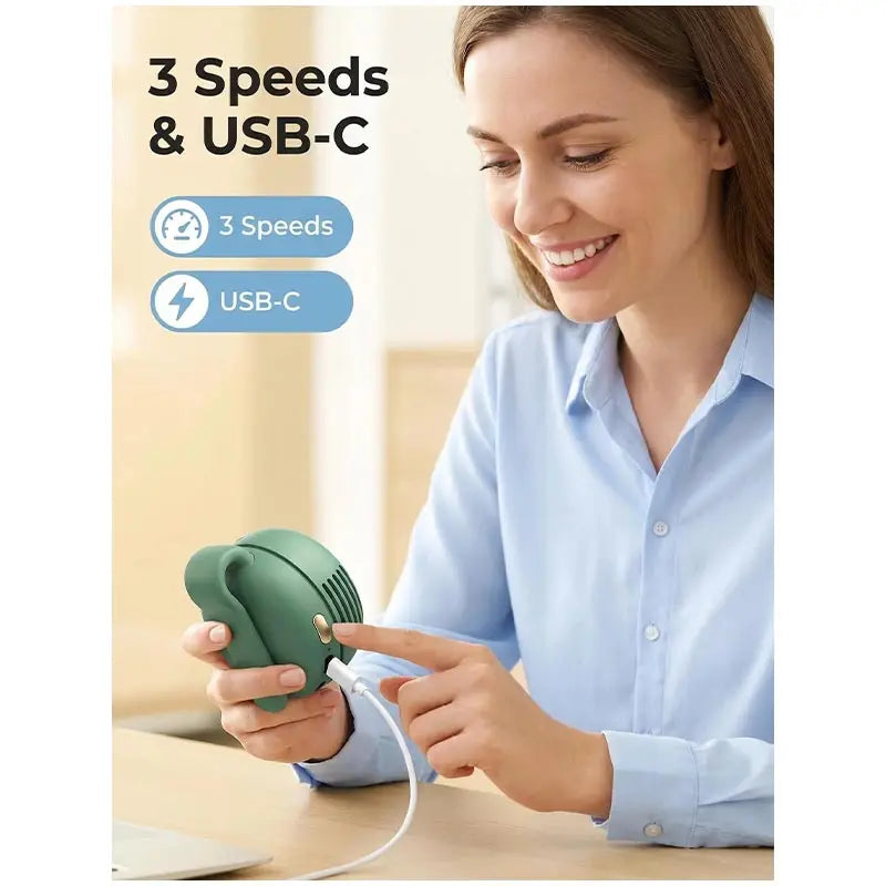 Portable Silent Mini Bladeless Fan Clip On, Small Fan Clip On For Shirt & Waist, Adjustable 3-speed Suspended Whirlwind Fans New