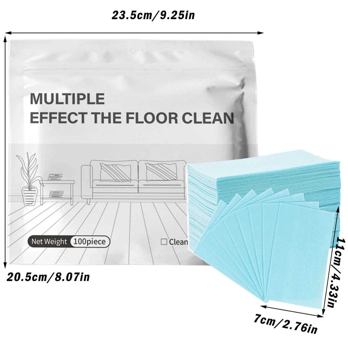 100 Piece Floor Cleaning Tablets Cleaner For Hardwood Laminate Tile & RV Walls Deodorization Shower Floor for Slippery Floor