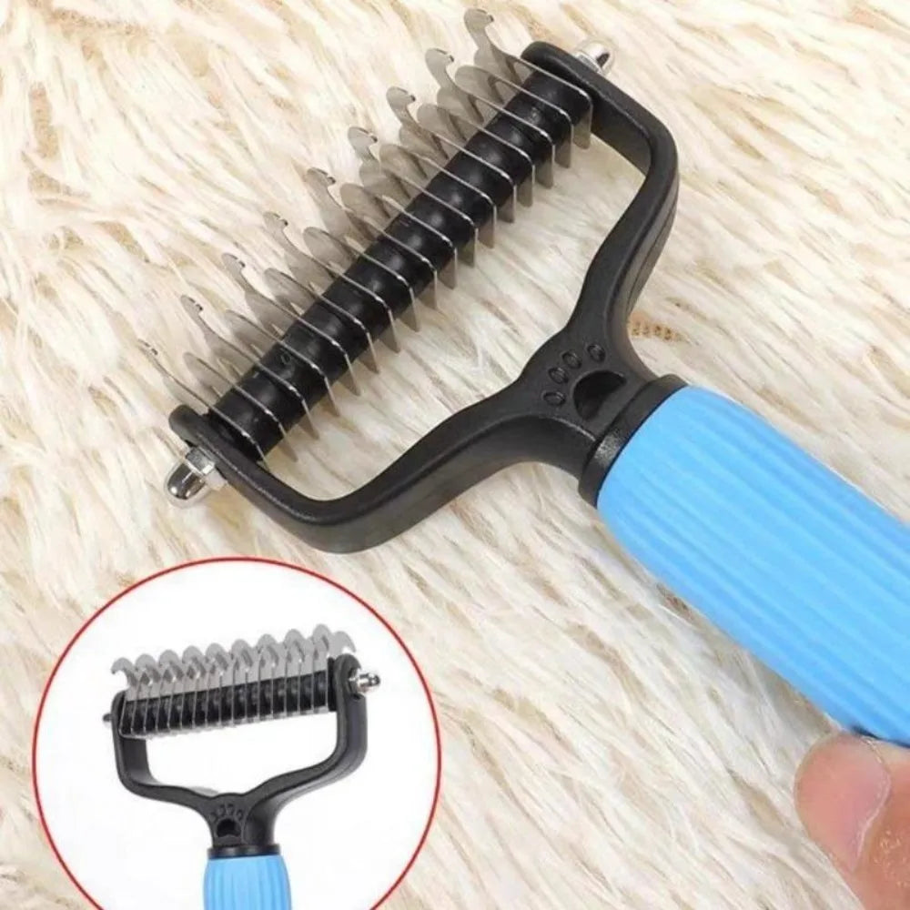 Universal Double Sided Stainless Steel Pet Detangling Comb for Dog Grooming Shedding Pet Hair Remover Easy Use Pet Accessories
