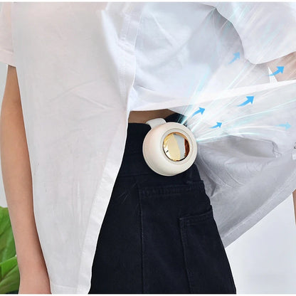 Portable Silent Mini Bladeless Fan Clip On, Small Fan Clip On For Shirt & Waist, Adjustable 3-speed Suspended Whirlwind Fans New