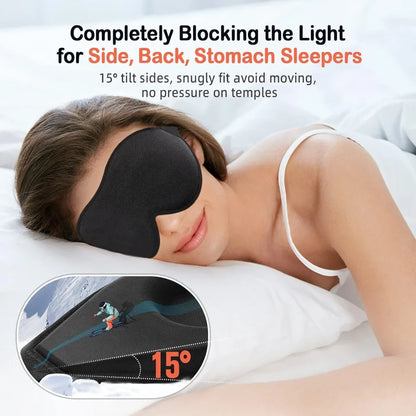 The Ultimate Travel Sleep Mask – Memory Foam, Adjustable Strap, 100% Blackout for Home, Plane & Office by Little Giraffe Shop
