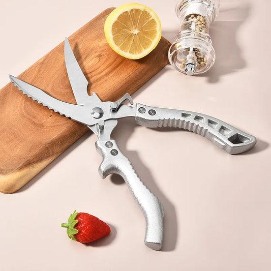 Pare de Lutar com Tesouras Cegas – Tesoura Profissional de Aço Inoxidável para Carne, Ervas e Aves
