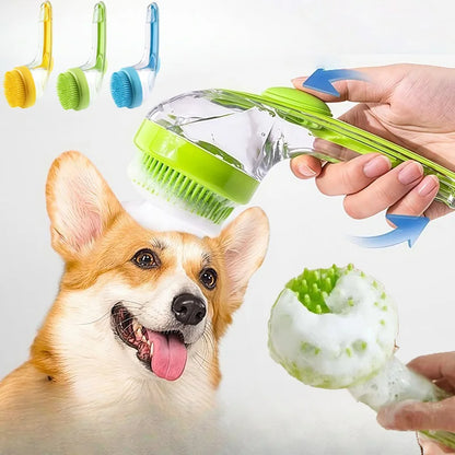 Pet Bathing Brush Long Handle Dog Cleaning Brush Soft Silicone Pet Grooming Comb for Cats Dogs Cat Massage Brush Pet Supplies