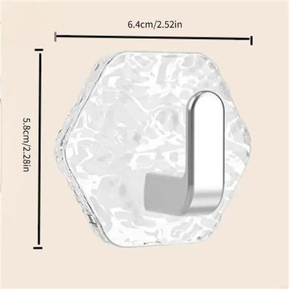 Clear Coat Hook Sturdy Sticky Hook Without Nails for Wardrobes Decoration B03E