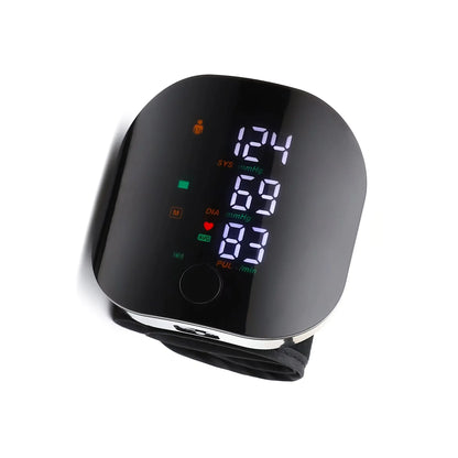 English/ Russian / Arabic / Spanish Voice Broadcast Tonometer BP Monitor New Touch LED Rechargeable Wrist Blood Pressure Monitor