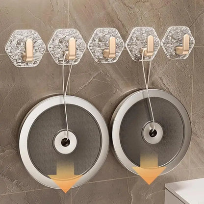 Clear Coat Hook Sturdy Sticky Hook Without Nails for Wardrobes Decoration B03E