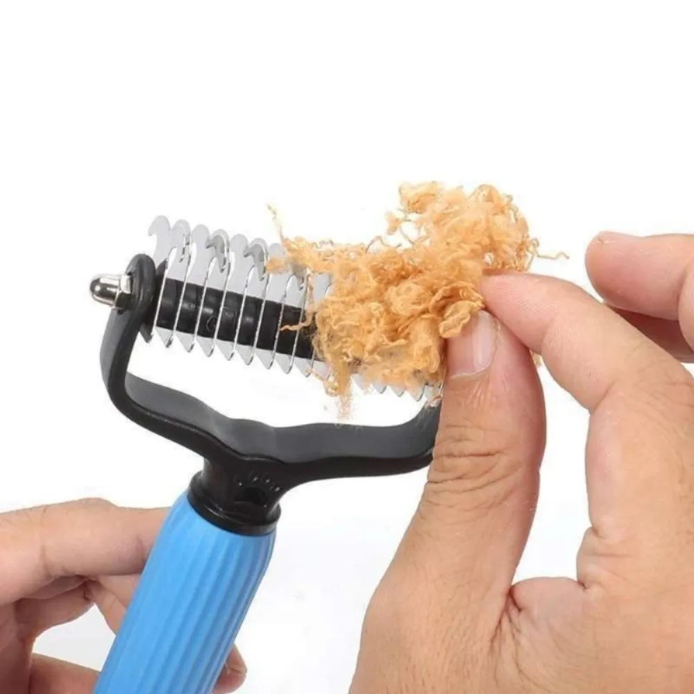 Universal Double Sided Stainless Steel Pet Detangling Comb for Dog Grooming Shedding Pet Hair Remover Easy Use Pet Accessories