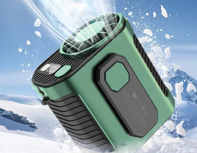 Portable Hiking Waist Fan Outdoor Mountain Climbing Five-Speed Adjustable Mini Fan for Camping,Travel,Angling